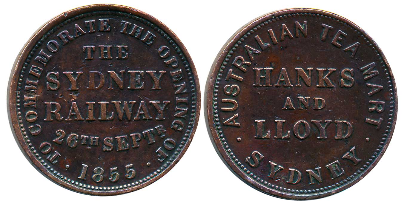 Australian Tea Mart Token, 15.51g, “Hanks & Lloyd Sydney”, to commemorate the opening of “