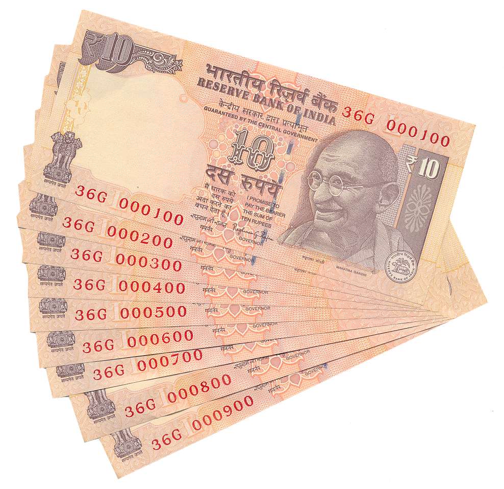 Rupees 10 (18), “D-104” “D-109”, Fancy Number- 000100 to 000900, Prefix 36/G, 2013, 2014, 