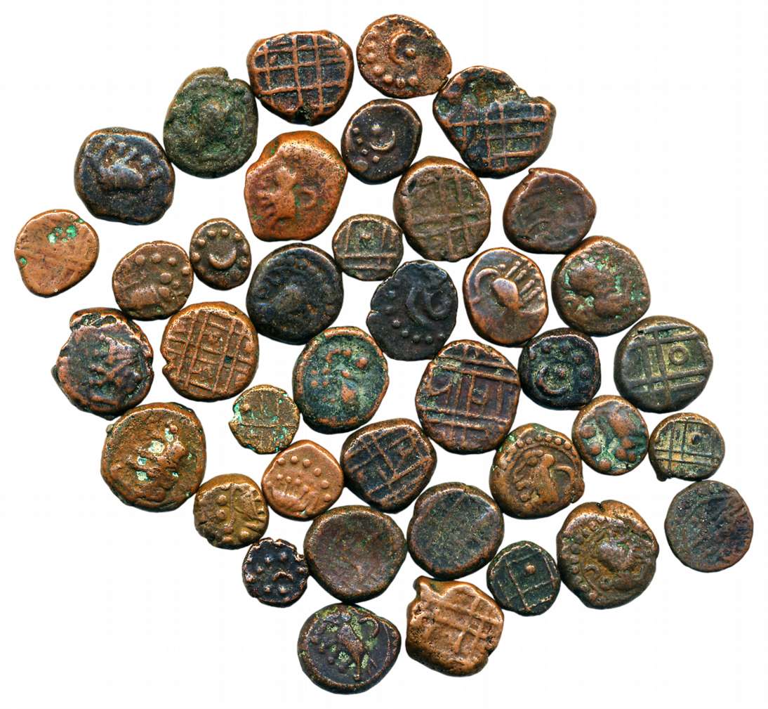 Anonymous, Copper Kasu (39), Mostly Elephants & Double Cross type. Very fine to very fine+