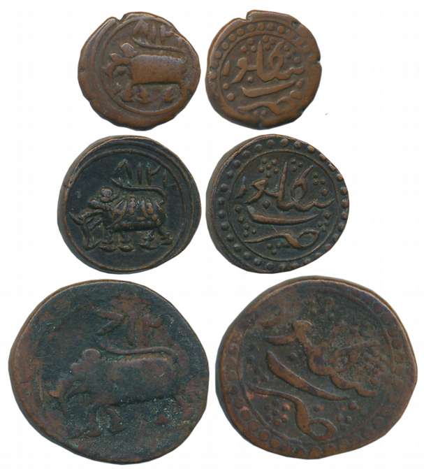 Tipu Sultan, Copper (3), Bengalur Mint, AM 1218 (retro), Paisa, 10.68g (KM# 33.2), 1/2 Pai