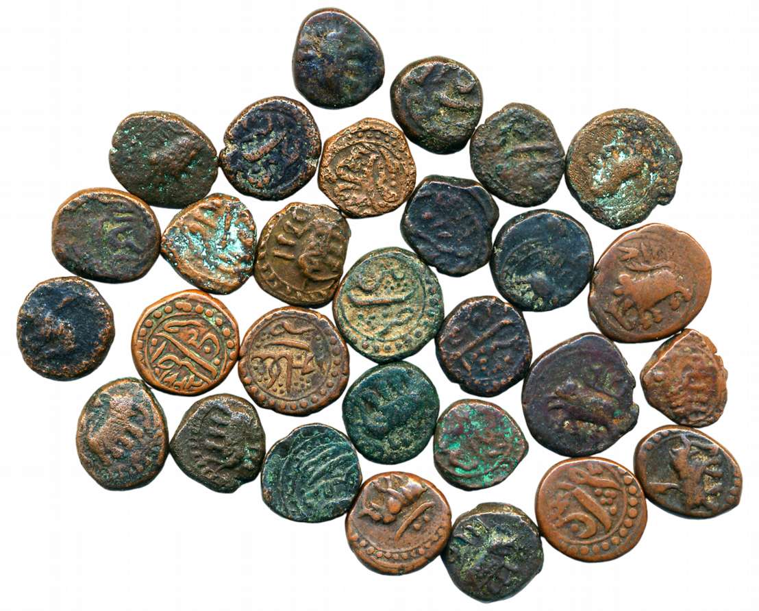 Tipu Sultan, Copper, 1/8 Paisa (29) Various Mint & types. Fine to very fine. 29 coins.
