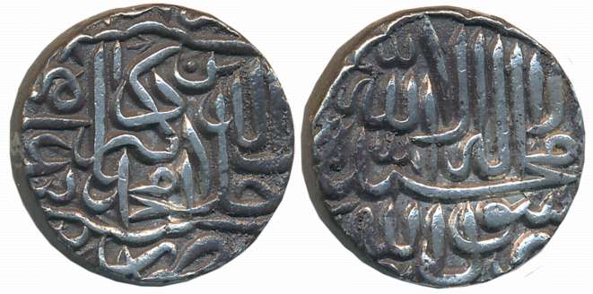 Akbar, Silver Rupee, 11.43g, “Kalima” type, Dar ul Khilafat Jaunpur Mint, AH 98X (KM# 80.1