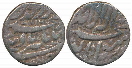 Jahangir, Silver Rupee, 11.14g, “Kalima” type, Elichpur Mint, AH 1016 (KM # 141.5). Very f