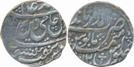 Silver Rupee, 11.04g, Muhammadnagar Tanda Mint, in the name of Shah Alam II, RY 12 (KM# 13