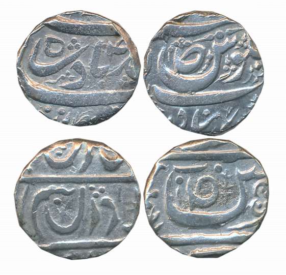 Silver Rupees (2), 10.78g 10.46g. Fine to very fine. 2 coins.