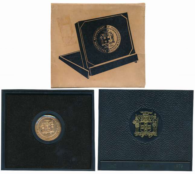Jamaica, Copper Nickel, 20 Doller, “Tenth Anniversary of Independence”, 1962-1972. In orig
