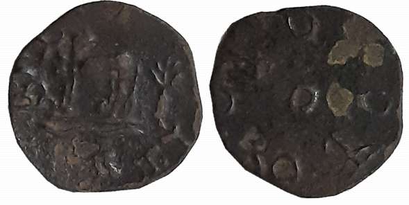 Post Anandas of Banavasi, Buddhananda Satkarni, Potin, 1.05g, Obv: Bull to left, river lik
