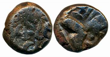 Katoch rulers of Kangara, Karmachandra, Copper, 2.73g. Very fine, rare.
