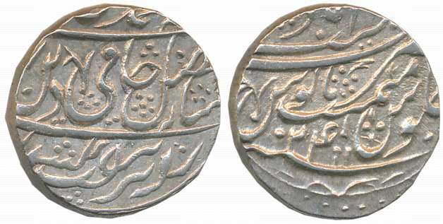 Silver Rupee, 11.22g, Najibabad Mint, in the name of Shah Alam II, RY 24. Extremely fine.