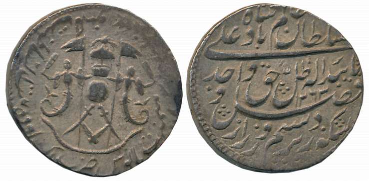 Wajid Ali Shah, Silver Rupee, 11.12g, Mulk Awadh Baitu us Sultanate Lakhnau Mint, AH 1263/