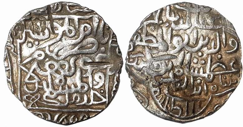 Ghiyat al Din Azam Shah, Silver Tanka, 10.76g, Hadrat Firuzabad Mint, AH (8)13 (G&G# B243)