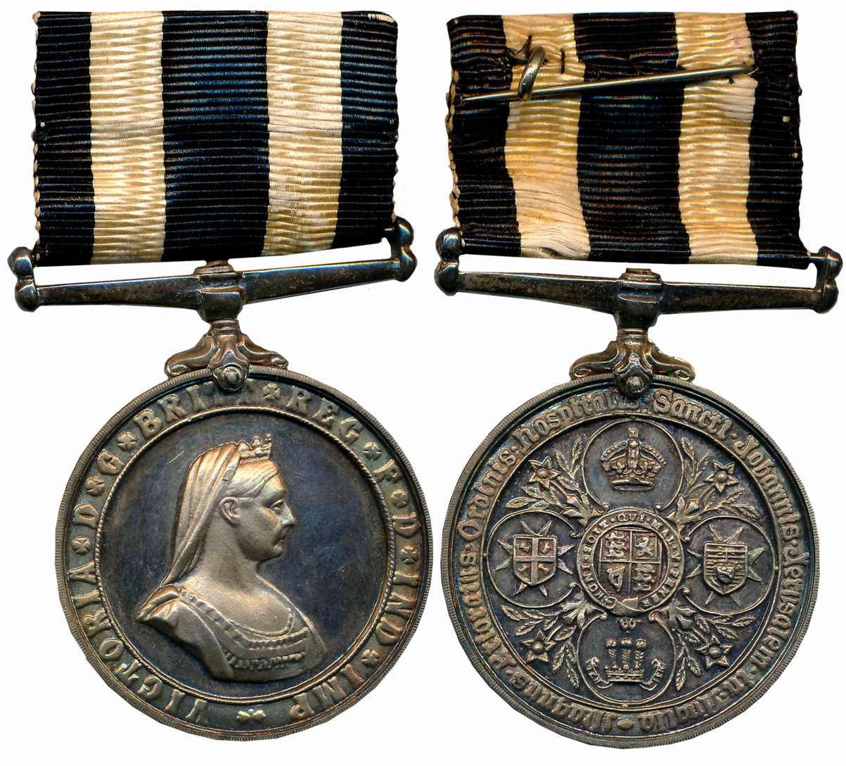 St. John Ambulance Medal, Silver, 40.58g, Obv. Veiled bust of Victoria facing right, legen