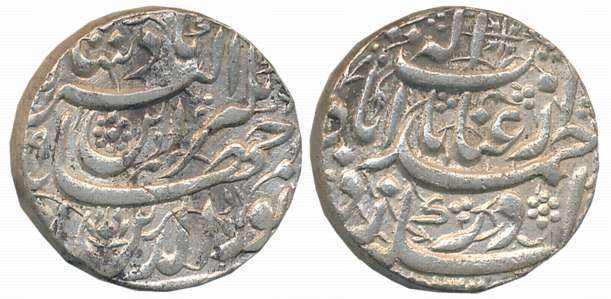Jahangir, Silver Rupee, 11.42g, “Inayat” couplet, Ahmedabad Mint, RY 9 (KM # 149.4). Very 