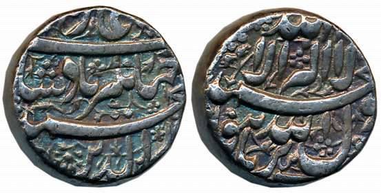 Jahangir, Silver Rupee, 11.38g, “Kalima” type, Burhanpur Mint (KM# 145.5). Very fine.