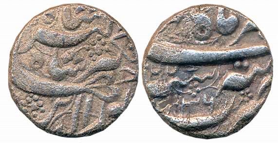 Jahangir, Silver Rupee, 10.79g, “Nur ud din” type, Tatta Mint, Ilahi Month Tir, AH 1036 (K