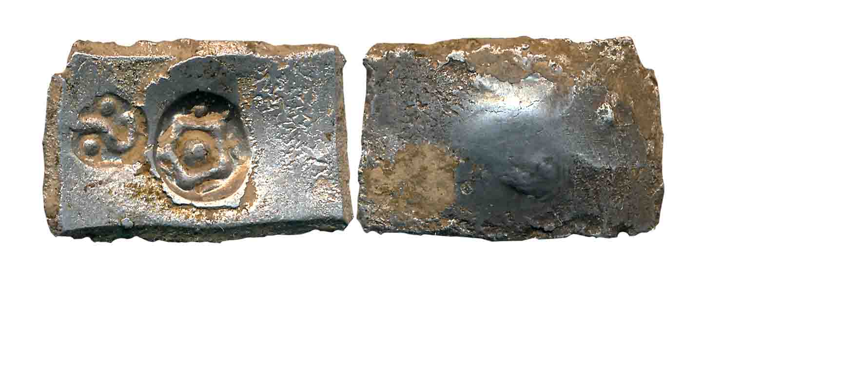 Punch Marked, Attributed to Shakya Janapada, Silver 5 Shana, 7.15g, “Narhan Hoard” type, U