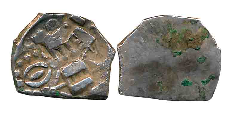 Punch Marked, Attributed to Vidarbha Janapada, Vainganga & Mahanandi Valley, Silver 1/2 Ka