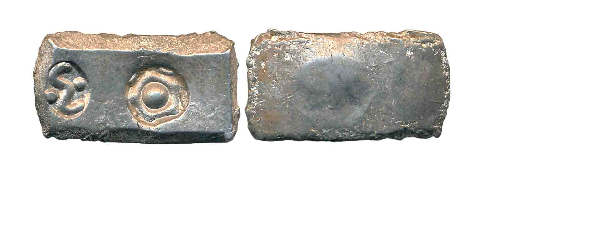 Punch Marked, Attributed to Shakya Janapada, Silver 5 Shana, 7.02g, “Narhan Hoard” type, U