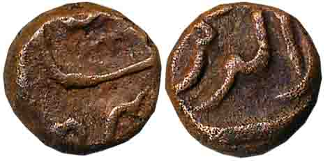 Balapur, Copper Cash, 1.30g, Balapur Mint, Complete Mint name on reverse, in the name of M