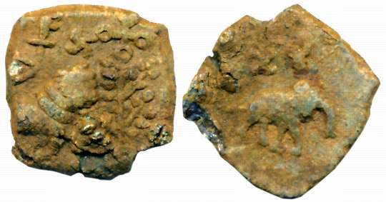 Post Mouryan, Malwa, Ujjain- Mandasaur region, Uninscribed die struck Lead, 4.40g, Obv: Li