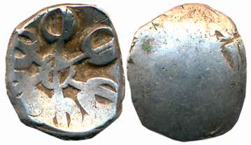 Punch Marked, Attributed to Gandhara Janapada, Silver Shana, 1.47g, Uniface, series 41, si