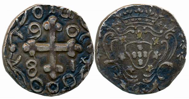 Diu, D. Maria I, Silver Rupia- 600 Reis, 7.48g, 1806, Obv: Crowned arms, Rev: Date in Angl