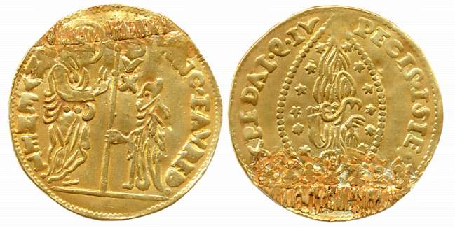 Venetian, Indian imitation of Alvise IV Mocenigo Venetian, Gold Zecchino- Ducat, 3.55g, wi