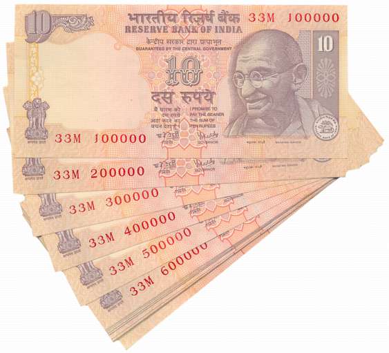 Rupees 10 (19), “G-60”, Fancy Number- 111111 to 999999, 1000000 (10) &amp; 100000 to 90000