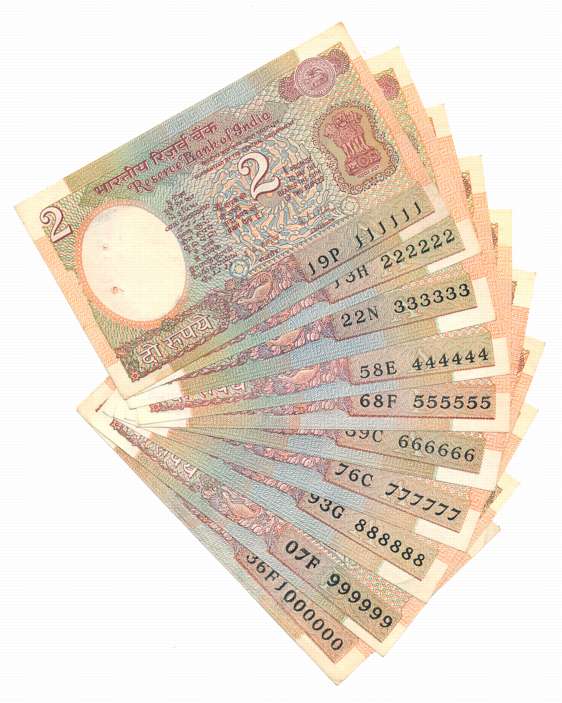 Rupees 2 (10), “B-31”, Fancy Number- Prefix 19P/ 111111, 13H/ 222222, 22N/ 333333,58E/ 444