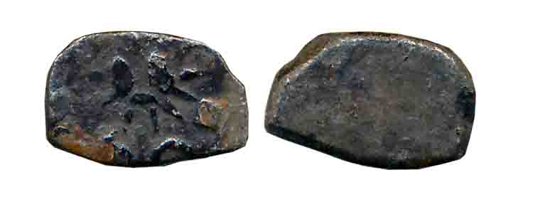 Punch Marked, Attributed to Saurashtra Janapada, Silver 1/4 Karshapana, 0.74g (Rajgor Seri