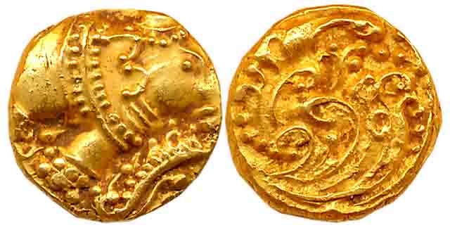 Gangas of Talakadu, Gold Gajapati Varaha, 3.88g, Obv: An ornate Elephant standing to right