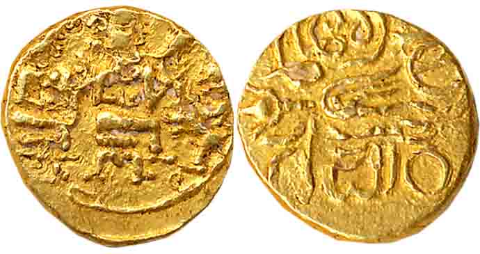 Early Medieval Karnataka, Chalukya/ Hoysala Period, Anonymous, Gold Gadyana, 3.73g, struck