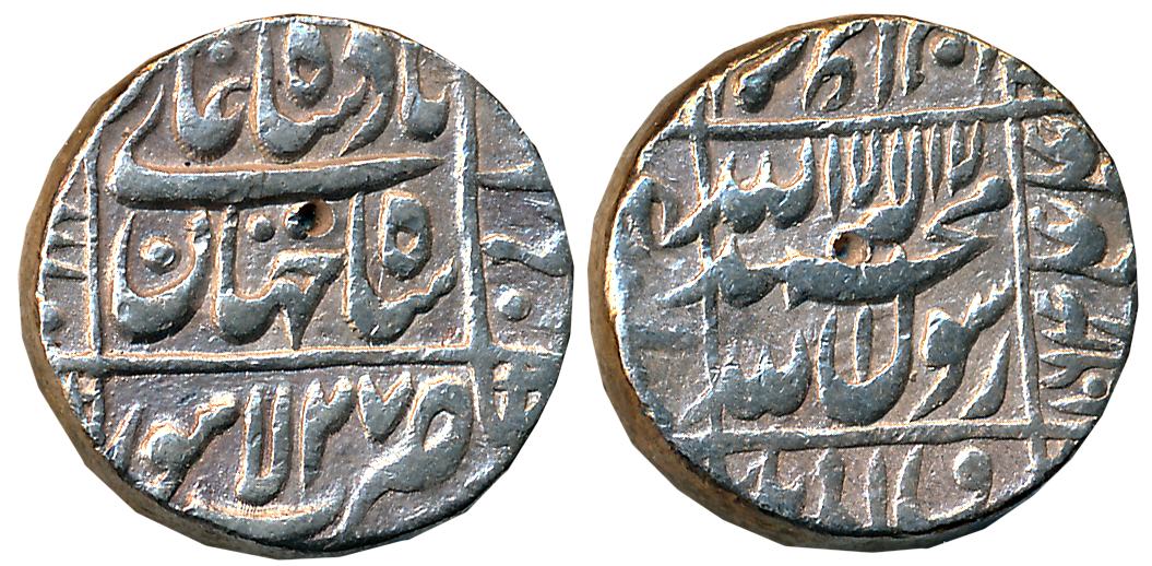 Shah Jahan, Silver Rupee, 11.40g, Lahore Mint, AH 1068/ RY 24, central inscription within 