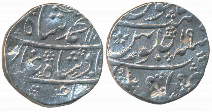Muhammad Shah, Silver Rupee, 11.10g, Ausa Mint, AH 11XX/ RY 19 (KM# 436.10). Serval Shroff