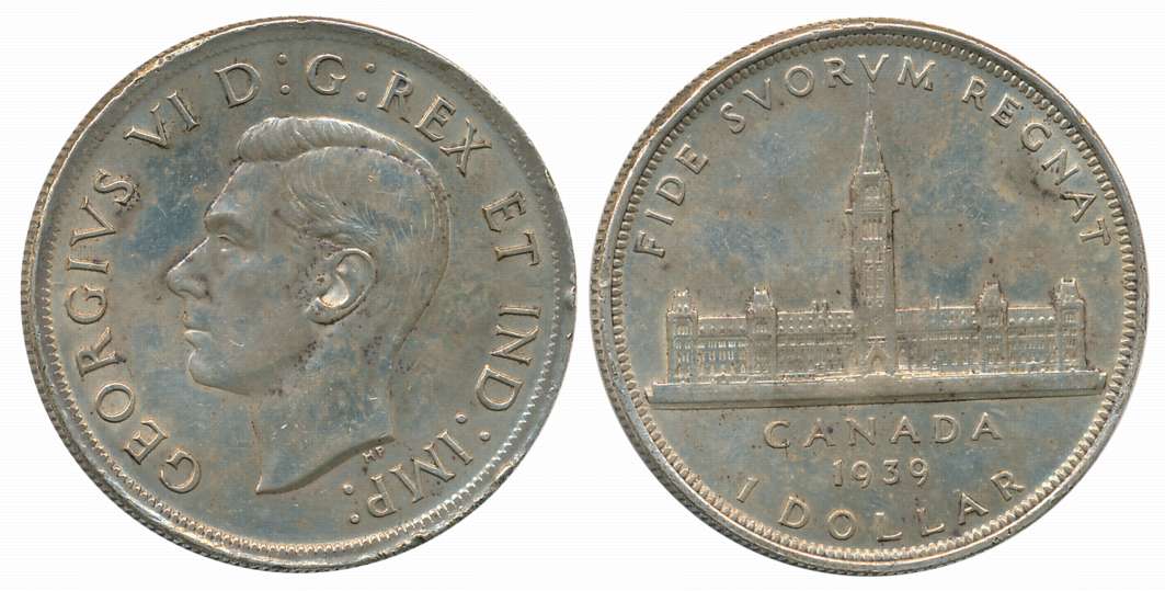Canada, George VI, Silver Dollar, 23.30g, Ottawa Mint, 1939, “Visit of His Majesty King Ge