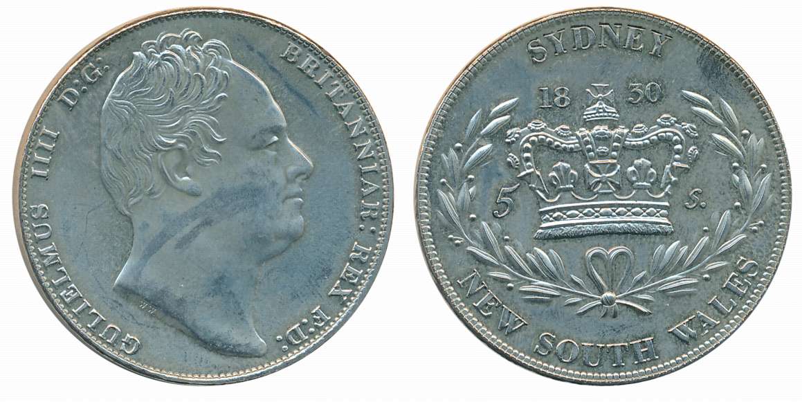 New South Wales Crown Coin Fantasy Pattern Coin, 24.99g, William IV 1830, Obv: Bust of Kin