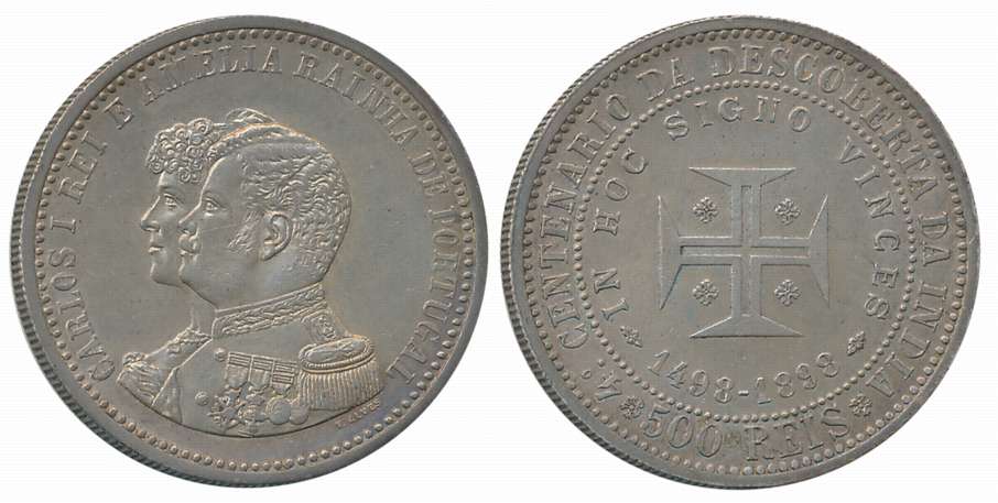 Portugal, Silver 500 Reis, 12.51g, “400th Anniversary of the Discovery of India”, 1898, Li