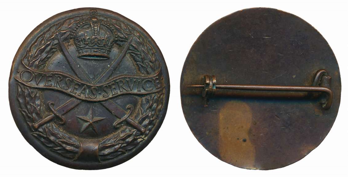 British Empire Overseas Service Badge. Very fine+.