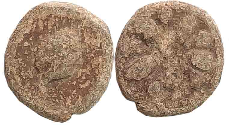 Ancient Malwa, Aulikaras of Mandasor - Feudatories of Guptas, Uninscribed Lead, 4.59g, Obv