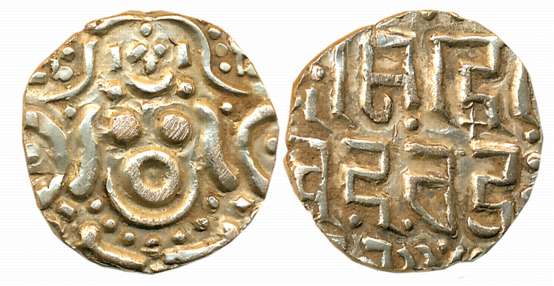 Kalachuris of Tripuri, Govind Chandra Deva, Gold 4 1/2 Masha, 4.08g, Obv: Goddess Lakshmi 