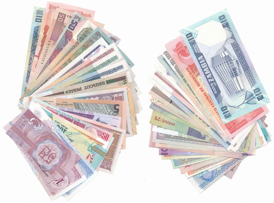 Foreign, Bank Notes (100), All different 100 Notes of various countries and denominations.