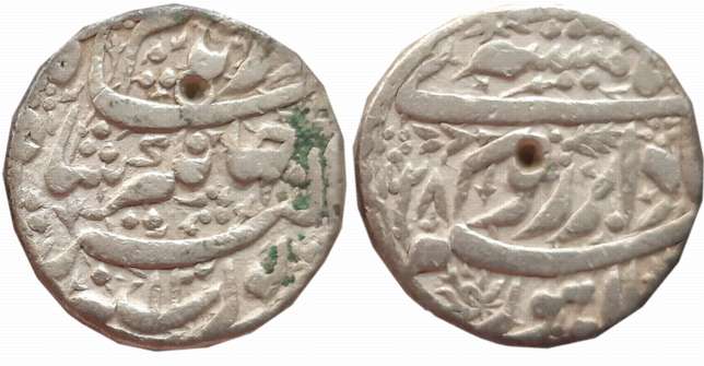 Jahangir Silver Rupee,11.26g, “Hamisha” couplet, Lahore Mint, AH 1027/ RY 13, (KM# 149.14)