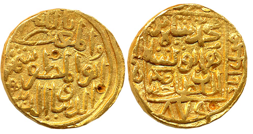 Shams al din Muhammad Shah III, Gold Tanka, 11.02g, Hadrat Muhammadabad Mint, AH 879, Arab
