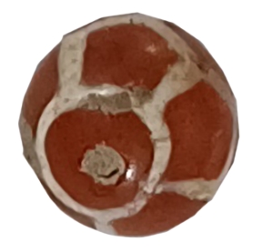 Primitive Money/ Jewellery, Etched Beads, 1.20g, Shape of Football. Very rare.