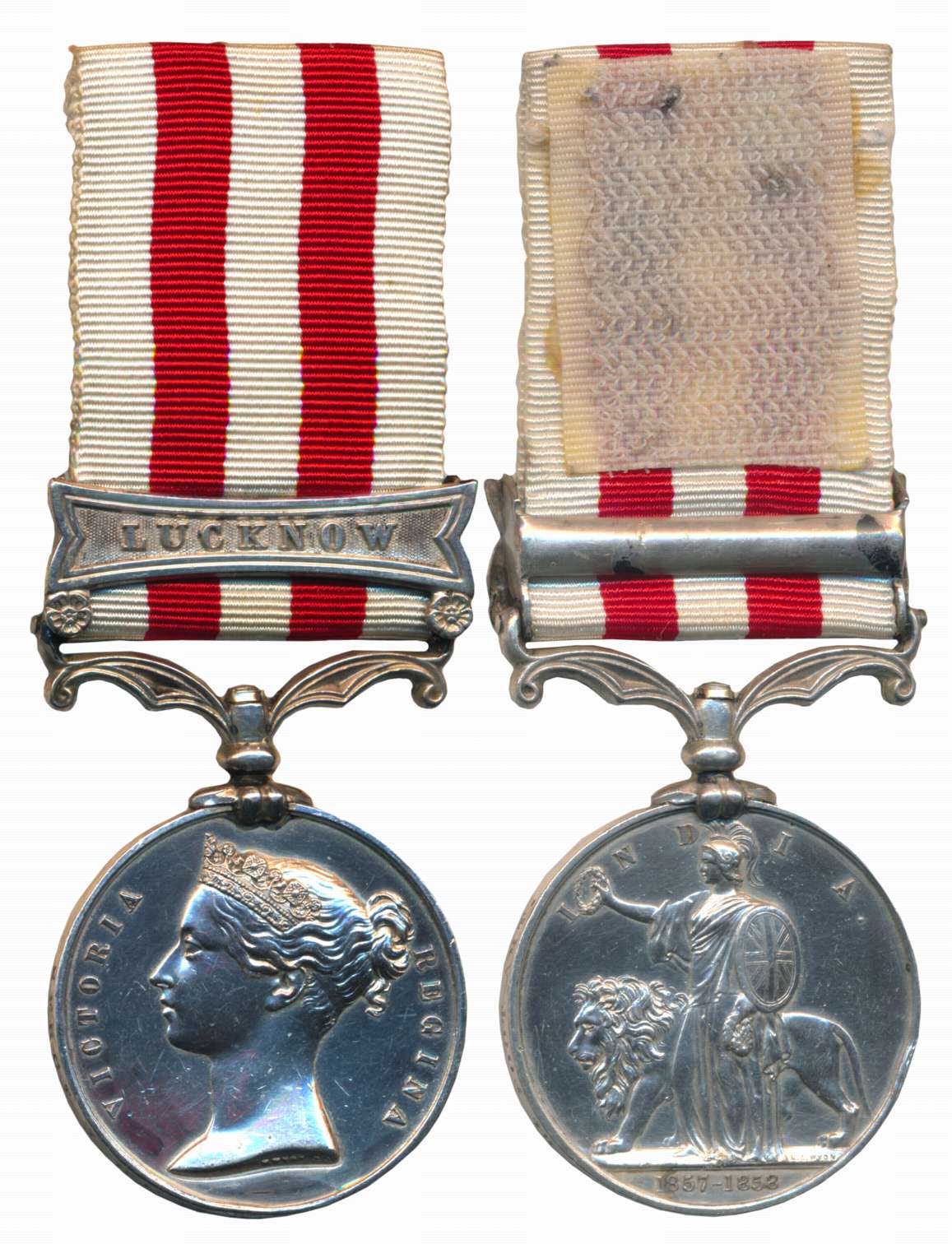 Victoria, Indian Mutiny Silver Medal, 40.23g, Lucknow bar, 1857-59, Awarded to Sergt. J. H