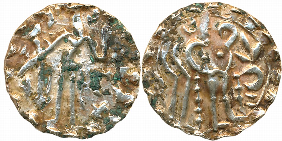 Post Gupta Bengal, Samatata region, Khadga Dynasty, Sri Rajabhatta, Debased Gold Dinar, 5.