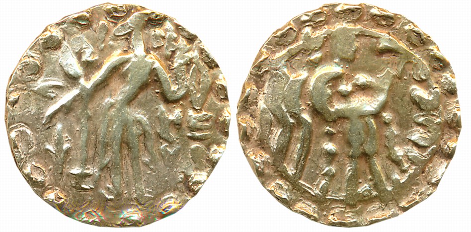 Post Gupta Bengal, Samatata region, Khadga Dynasty, Sri Rajabhatta, Debased Gold Dinar, 5.