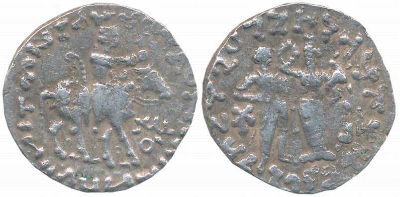 Kshatrapas of Kashmir (Chuksa), Zeionises as Mahakshatrapas, Silver Tetradrachm, 9.94g, Ob