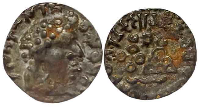 Satvahanas, Vasishthiputra Sri Pulumavi, Silver Drachma, 2.29g, "Portrait" type, Obv: Bust