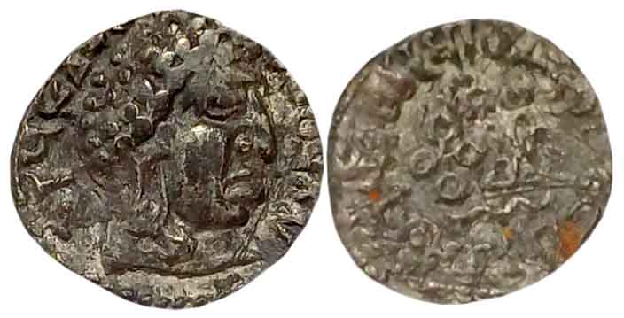 Satvahanas, Vasishthiputra Sri Pulumavi, Silver Drachma, 1.98g, "Portrait" type, Obv: Bust